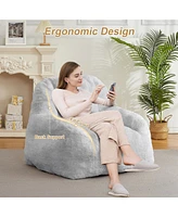gaomon Giant Bean Bag Chair, Faux Fur Stuffed Bean Bag Couch