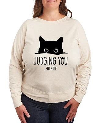 Hybrid Apparel Plus Trendy Judging You Graphic Pullover Top