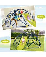 Gouun Kids Climbing Dome with Slide and Fabric Cushion for Garden Yard