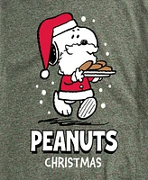 Airwaves Men's Peanuts Snoopy Santa Short Sleeve Tee