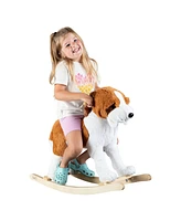 Happy Trails Plush Dog Rocking Horse