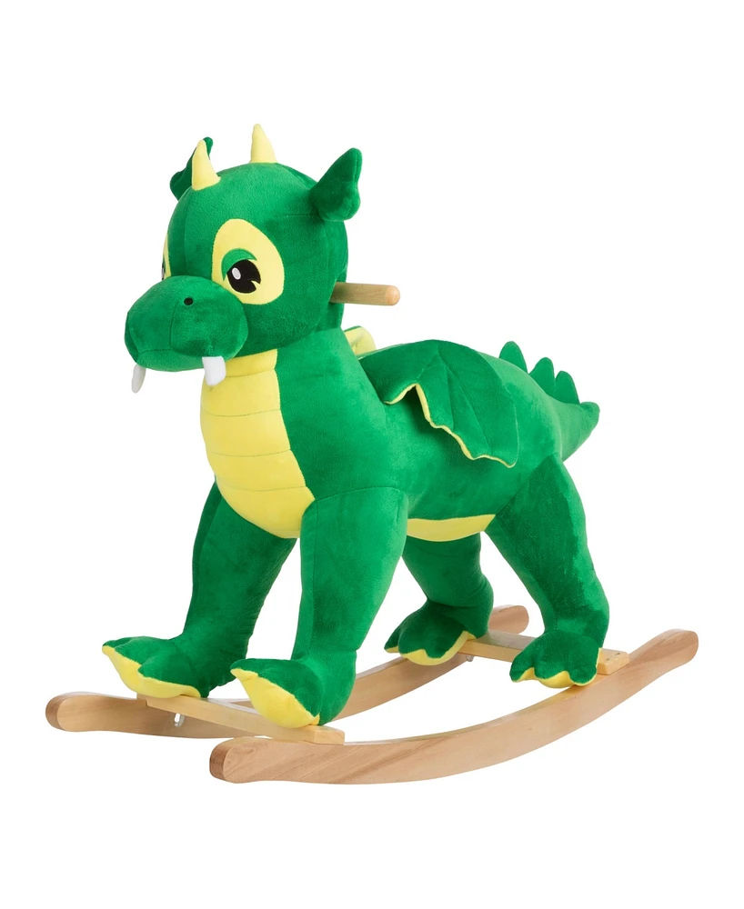 Happy Trails Plush Dinosaur Rocking Horse