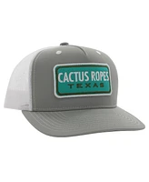 Hooey Big Boys and Girls Gray/White Cactus Ropes Trucker Snapback Hat