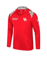 Colosseum Men's Red Houston Cougars Oht Military Appreciation Quarter-Zip Hoodie Jacket