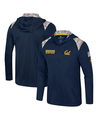 Colosseum Men's Navy Cal Bears Oht Military Appreciation Quarter-Zip Hoodie Jacket