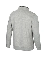 Colosseum Men's Heather Gray Auburn Tigers Oorah Oht Military Appreciation Fleece Quarter-Zip Jacket