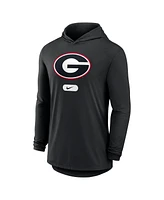 Nike Men's Black Georgia Bulldogs Lightweight Performance Long Sleeve Hoodie T-Shirt