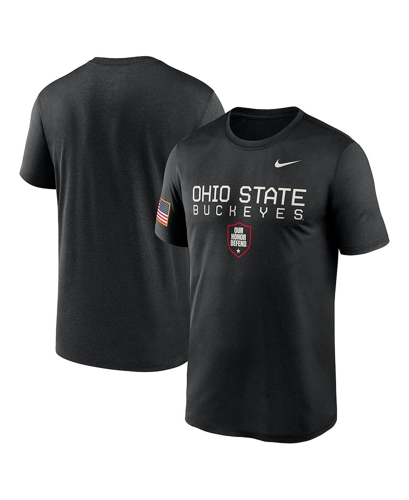 Nike Men's Black Ohio State Buckeyes 2024 Military Appreciation Legend Performance T-Shirt