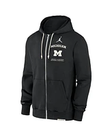 Jordan Men's Black Michigan Wolverines On-Court Performance Full-Zip Hoodie