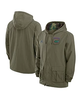 Jordan Men's Olive Florida Gators 2024 Military Appreciation Full-Snap Hoodie Jacket