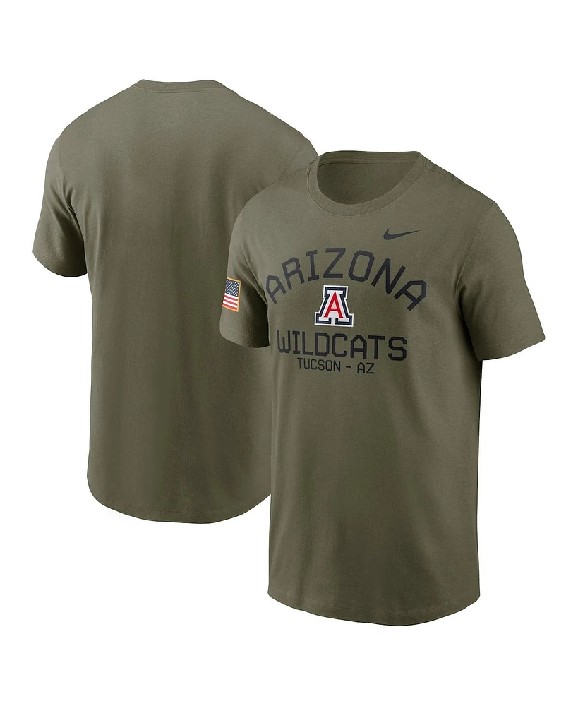 Nike Men's Olive Arizona Wildcats 2024 Military Appreciation Performance T-Shirt