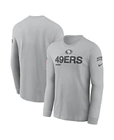 Nike Men's Gray San Francisco 49ers 2024 Salute To Service Long Sleeve T-Shirt