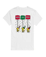 Airwaves Men's Peanuts Merry and Bright Short Sleeve Tee