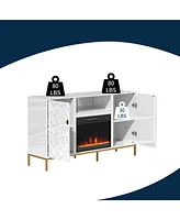 Boyel Living 23 inches Electric Fireplace Tv Stand Media Consoles