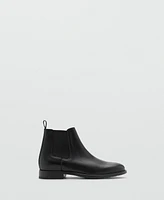 Mango Men's Polished Leather Chelsea Boots