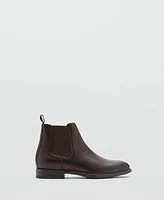 Mango Men's Polished Leather Chelsea Boots