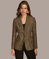 Donna Karan New York Women's Single-Button Tweed Blazer