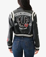 True Religion Women's Moto Bomber Long Sleeve Jacket