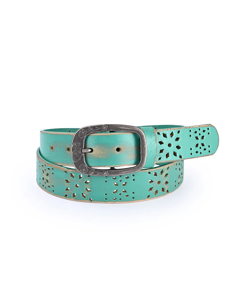 Old Trend Women's Blooming Crocus Leather Belt