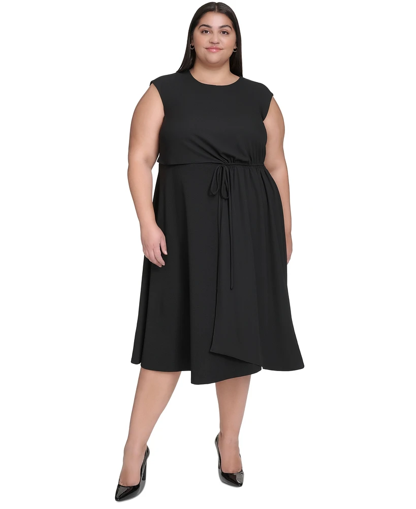 Dkny Plus Jewel-Neck Sleeveless Midi Dress