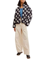 Free People Women's Chloe Cotton Floral Quilted Jacket