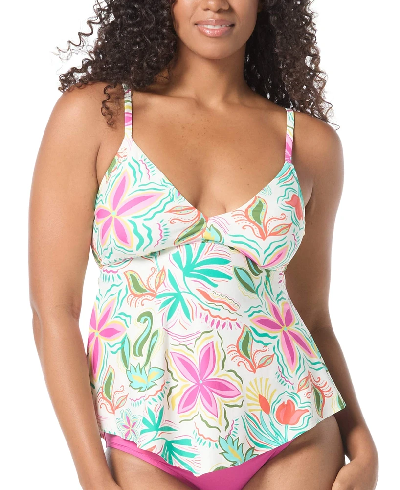 Coco Reef Women's Printed Underwire Tankini Top