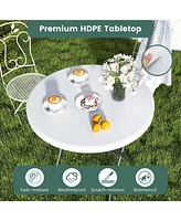 Gouun 32 Inch Round Folding Table with Thick Tabletop for Picnic