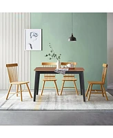 Gouun Mid Century Modern Rectangular Dining Room Table