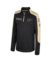 Colosseum Big Boys and Girls Black Purdue Boilermakers Oht Military Appreciation Cyclone Quarter-Zip Windshirt