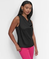 Dkny Sleeveless Cowlneck Top