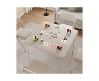 gaomon Folding Table, 33.6 Inch Folding Card Table, Portable Square Folding Table with Pu Soft Cushion