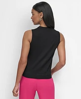 Dkny Women's Mixed-Media Sleeveless Sweater