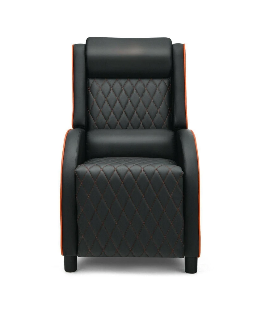 Gouun Massage Gaming Recliner Chair with Headrest and Adjustable Backrest for Home Theater