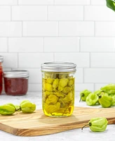 JoyJolt Wide Set of 6 Mason Jars with Airtight Lids