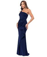 Xscape Women's One-Shoulder Scuba Sheath Gown