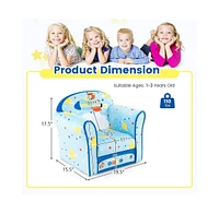 Gouun Toddlers Sofa Chair with Velvet Fabric Cover High Density Sponge Filling