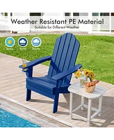 Gouun Foldable Weather Resistant Patio Chair with Built-in Cup Holder