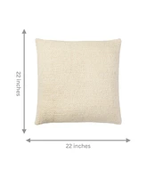 Ihi Home Madera Cross Weave Pillow, 22"x 22"