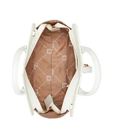 Anne Klein Sculpted Buckle Medium Satchel Bag