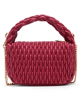 Anne Klein Rounded Ruched Small Crossbody Bag
