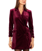1.state Women's Velvet Blazer Mini Dress