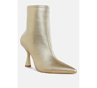 Rag & Co Farnak Metallic Pointed Toe Ankle Boots