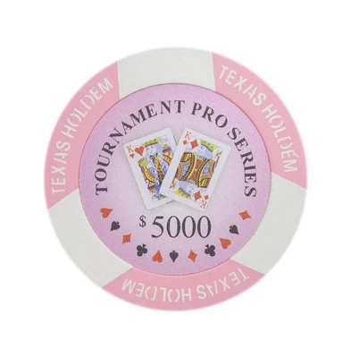 Slickblue Tournament Pro Poker Chips Set Premium Quality for $5000