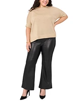 Vince Camuto Plus Size Boat-Neck 3/4-Sleeve Top, Exclusively at Macy's