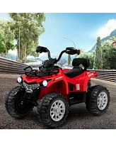 Skonyon 12V Kids Ride On Atv 4 Wheeler with MP3 and Headlights