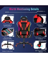 Gouun Gaming Chair Adjustable Swivel Computer Chair with Dynamic Led Lights