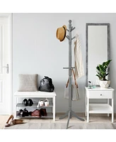 Gouun Entryway Height Adjustable Coat Stand with 9 Hooks