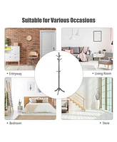 Gouun Entryway Height Adjustable Coat Stand with 9 Hooks