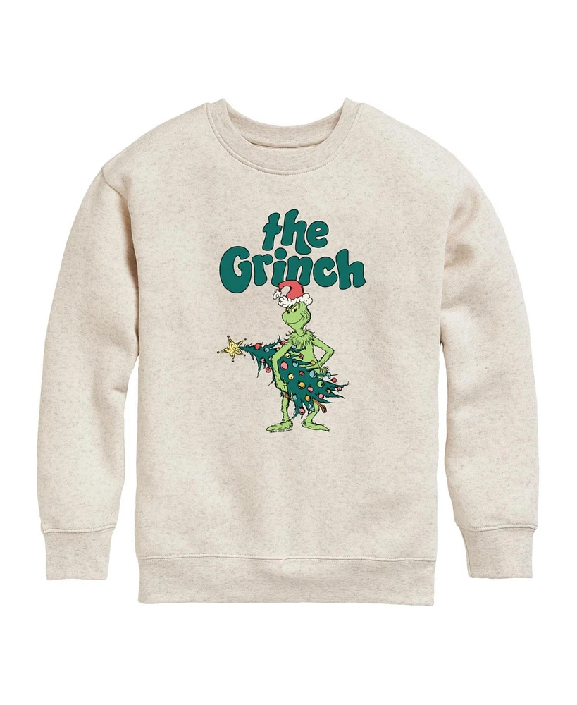 The Grinch Big Girls Grinch Tree Graphic Fleece Top