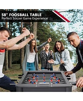 Inolait 58 Inch Full Size Foosball Table, Competition Arcade Soccer Game Table with Leg Levelers and Heavy-Duty Legs